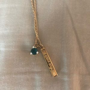 Kate Spade | gold and green necklace